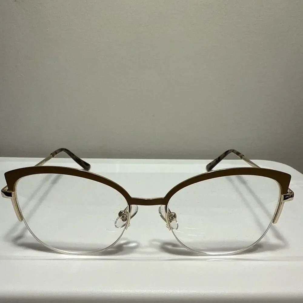 Foster Grant x Sofia Vergara Lo0421 Jasmine TAN Eyeglasses 53-17-140 +2.0